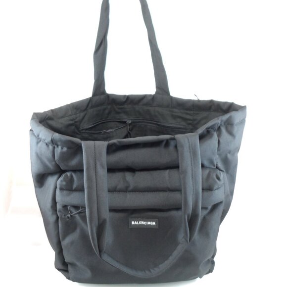 NWT1050 Balenciaga Black Explorer XL Canvas Tote Large Carry All Shoulder Bag - Picture 12 of 16